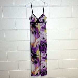 < Y2K A-List By Wrapper Multi-Colored Maxi Dress >